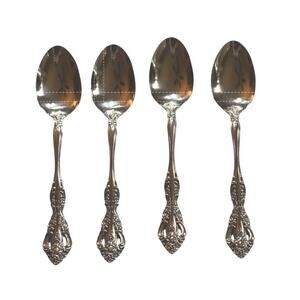 Oneida  Heirloom Michelangelo Tea Spoons Stainless Flatware Set Of Four